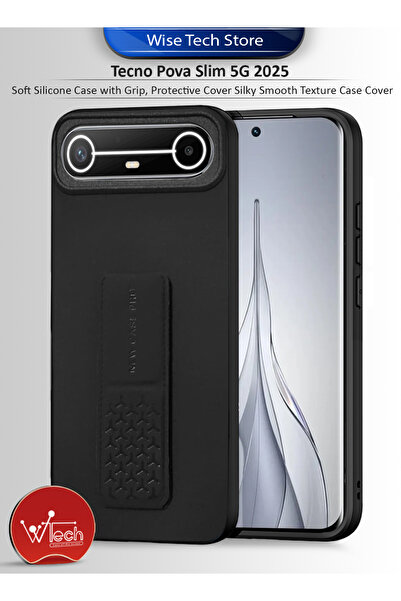 Wtech Tecno Pova Slim 5G 2025 Soft Silicone Case with Grip, Protective Silky ...