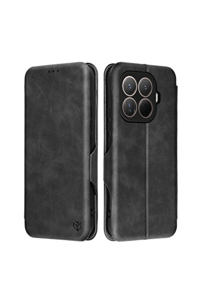 Techsuit Husă 360° pentru Xiaomi 15T Pro Safe Portofel Plus, Neagră