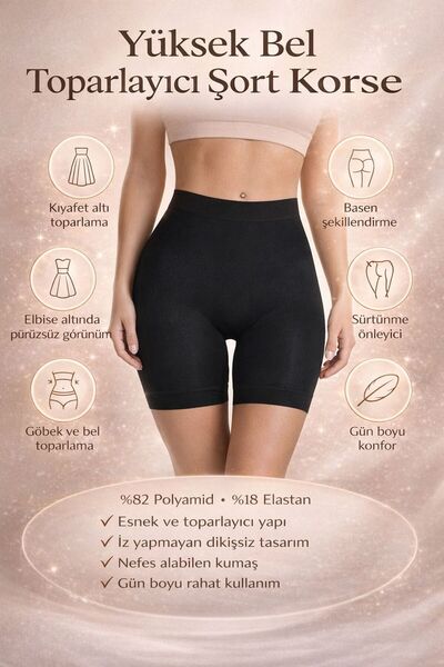 HB TREND 3-Pack Advantage Package - Seamless High-Waist Tummy Control Shorts Set - Economical and Affordable