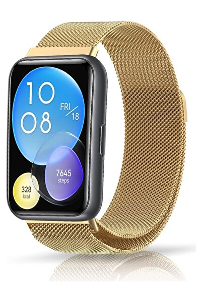 SilverCars Huawei Watch Fit 2 Uyumlu Metal Hasır Manyetik Kordon – Paslanmaz ...