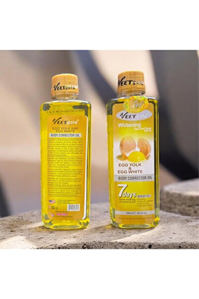 Veet Gold Egg Yolk & Egg White Oil, 300 ml – Brightening & Hydrating Face & B...