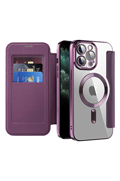 Techsuit iPhone 11 Pro Max SmartMag Book Case, purple