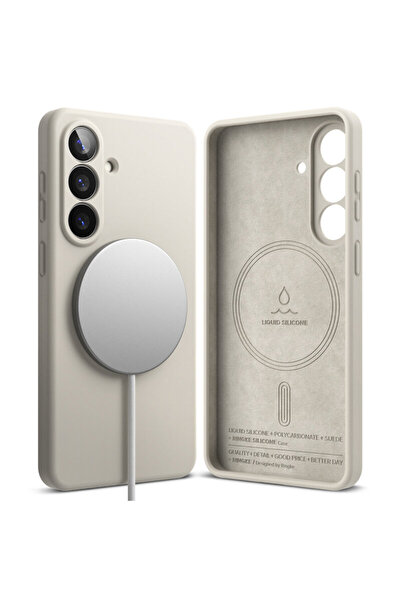 Ringke Θήκη MagSafe Σιλικόνης για Samsung Galaxy S26, Κρεμ