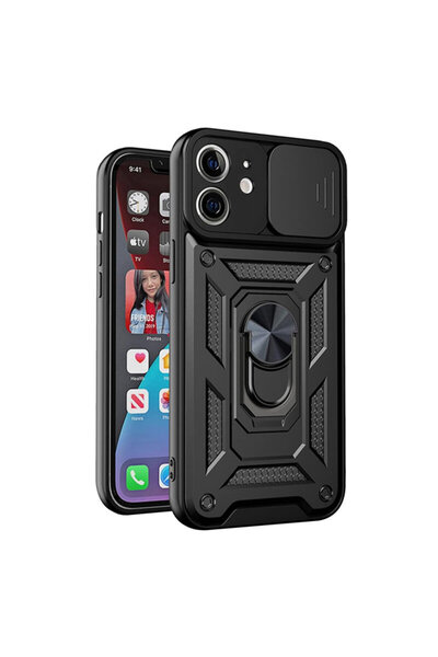 Techsuit Калъф за iPhone 12 Mini от серията CamShield, черен