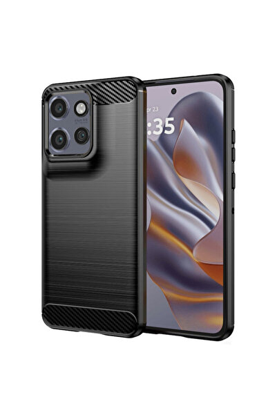 Techsuit Husă din silicon Motorola Edge 50 Neo Carbon, neagră