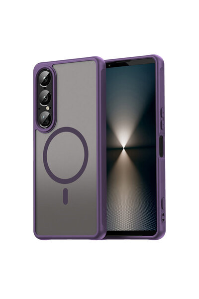 Techsuit Sony Xperia 1 VII HaloFrost II MagSafe, μωβ