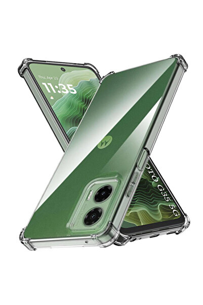 Techsuit Husă din silicon transparentă rezistentă la șocuri pentru Motorola M...