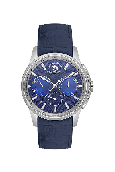 Santa Barbara Polo & Racquet Club Legend Dark Blue Genuine Leather Watch for ...