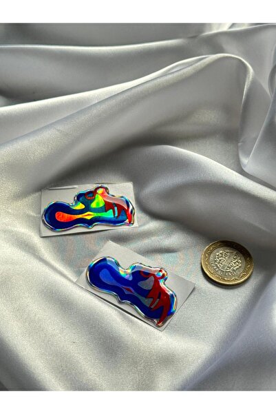 CEBECİOTO NAZAR BONCUĞU HOLOGRAM PLAKA PULU 2 ADET STİCKER OTO-MOTO AKSESUAR