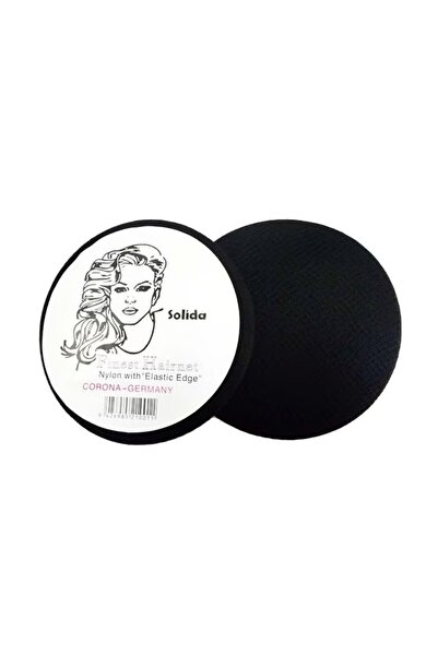 SOLİDA شبكة شعر سوليدا من النايلون مع حافة مطاطية باللون الأسود144قطعه