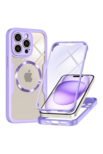 Techsuit Carcasă 360° pentru iPhone 14 Pro Max ColorVerse MagSafe, Violet