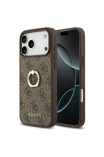 Guess Carcasă originală pentru iPhone 17 Pro Max Hardcase 4G cu suport inelar...