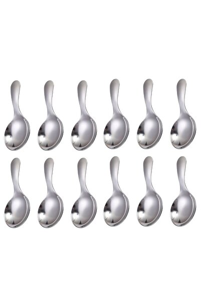 Chavin 304 Steel 12 Pieces 9 cm Mini Dessert Ice Cream Spice Spoon Cin752By-12