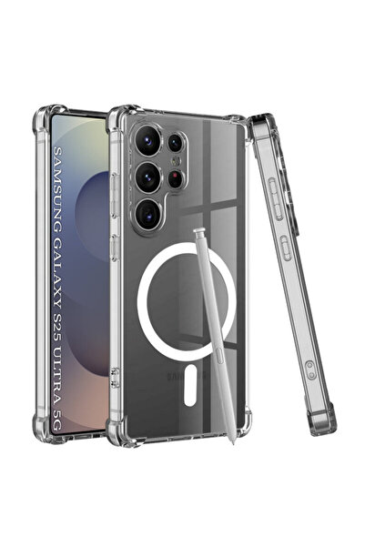 Techsuit Samsung Galaxy S25 Ultra, silicon transparent rezistent la șocuri, M...