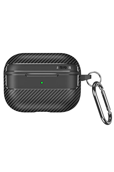 Techsuit Кейс от карбонови влакна за AirPods Pro 1, черен