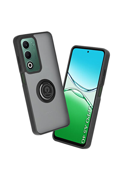 Techsuit Carcasă Oppo A5 4G Glint cu inel magnetic pentru suport, neagră