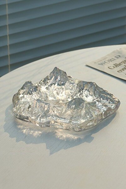 Falconetti Crystal Glass Mountain Design Shiny 3D Ash Tray Cigar Ashtray Mt176Xx