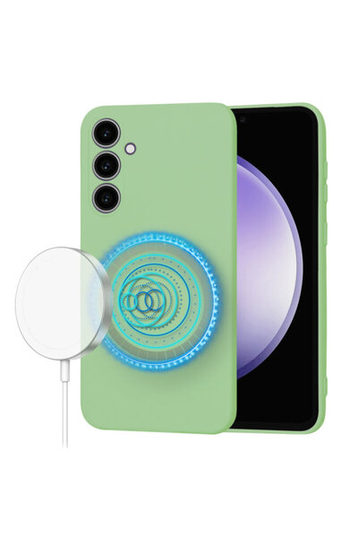 Techsuit Husă SoftFlex MagSafe pentru Samsung Galaxy S23 FE, verde deschis