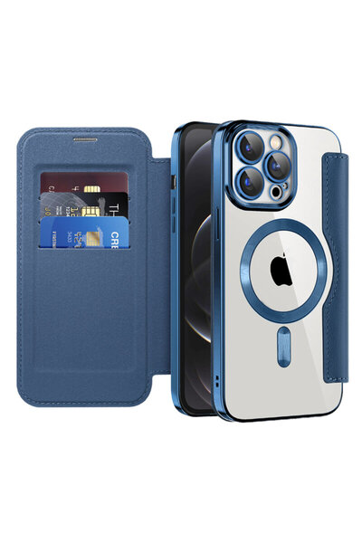 Techsuit Husă SmartMag pentru iPhone 12 Pro, albastră