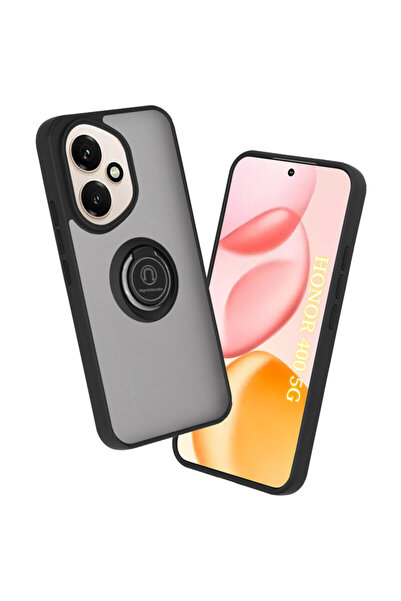 Techsuit Carcasă Honor 400 Glinth cu inel magnetic pentru suport, neagră