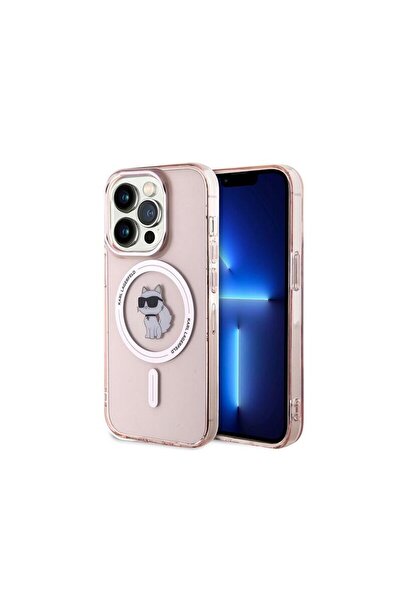 Karl Lagerfeld Carcasă IML MagSafe pentru iPhone 14 Pro, Choupette, roz