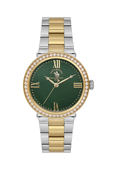 Santa Barbara Polo & Racquet Club ساعة نسائية فريدة من نوعها مصنوعة من الفولا...