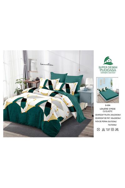 ANATOLIATEKSTILE 6-piece Duvet Cover Set – Complete set of fine Cotton and St...