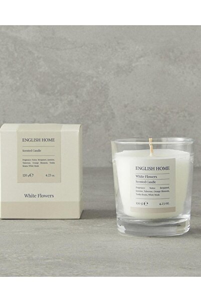 English Home Beyaz Çiçekler Kokulu Mum 120 gr (31.12.2025)
