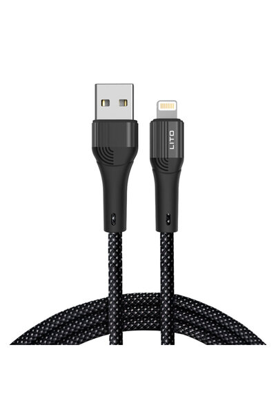 Lito Cablu USB-Lightning cu încărcare rapidă Lito, 2.4A, 1m, LD14