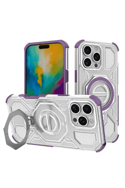 Techsuit Carcasă Carbon Shield PRO pentru iPhone 16 Pro, violet