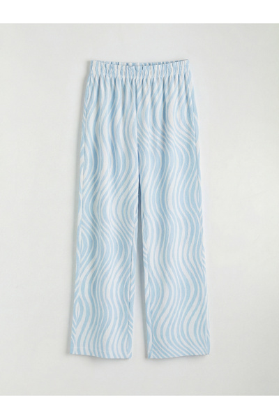 LC Waikiki LCW Kids plave Sa deznom široke pantalone za devojčice