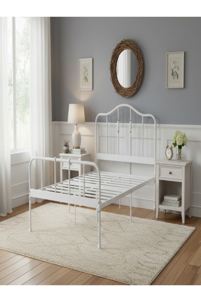 Bec4 Modern iron bed - size 120×190 cm