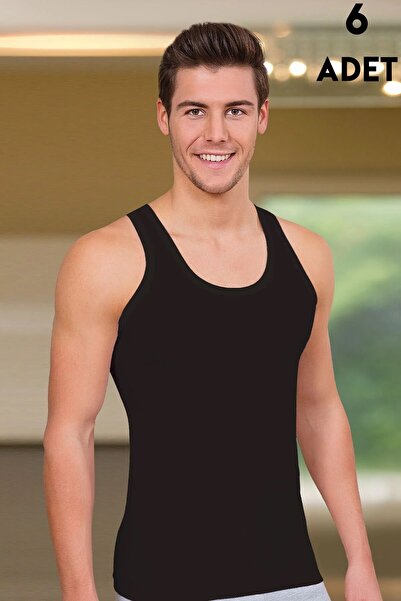 HARMAN TEKSTİL Harman Berrak Men's Strappy Undershirt 6-Pack