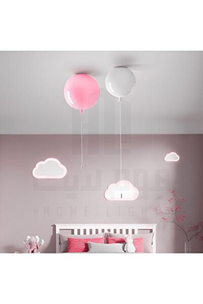 homelight اضاءة سقف شكل بالون - زهري 30 سم