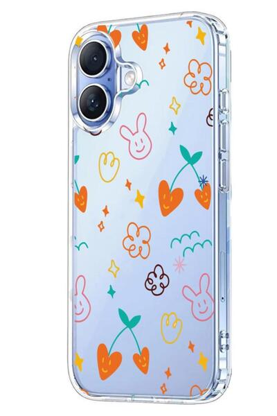 3GEN CASE İphone 17 Kılıf Desenli Lüx Şeffaf Silikon Kılıf