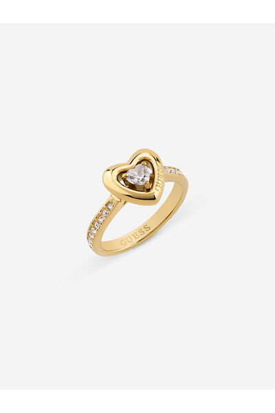 Guess 10mm crystal heart solitaire