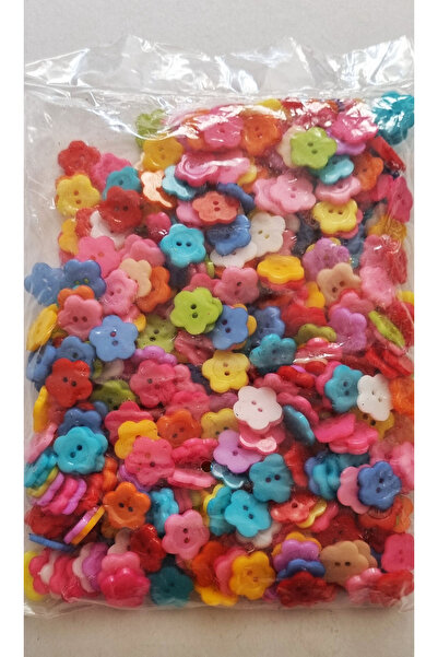 Modellino 50 قطعة من أزرار الزهور الملونة المتنوعة - حجم متوسط ​​17 ملم