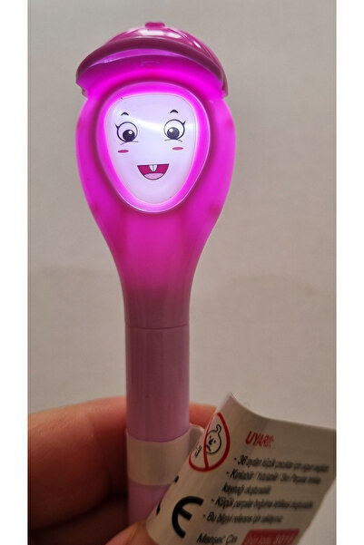 Modellino Işıklı Şapkalı Kapaklı Smart Jel Mavi Tükenmez Kalem - Gövde Rengi ...
