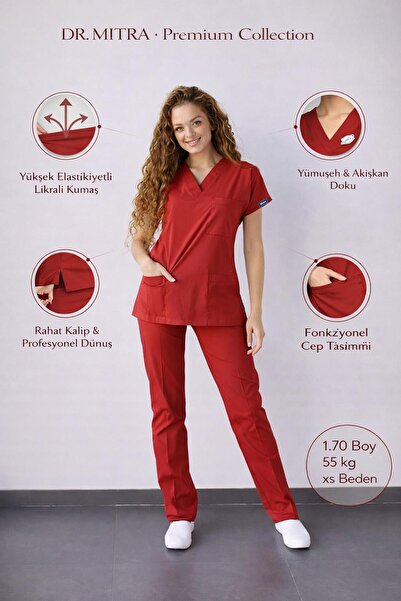 Dr. Mitra Tile Lycra Nurse Doctor Uniform Unisex Surgical Suit Scrubs Uniform