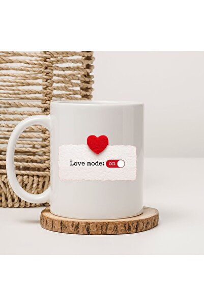 kubdekor Love Mode on Written Printed Mug