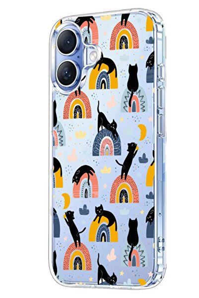 3GEN CASE İphone 17 Kılıf Desenli Lüx Şeffaf Silikon Kılıf