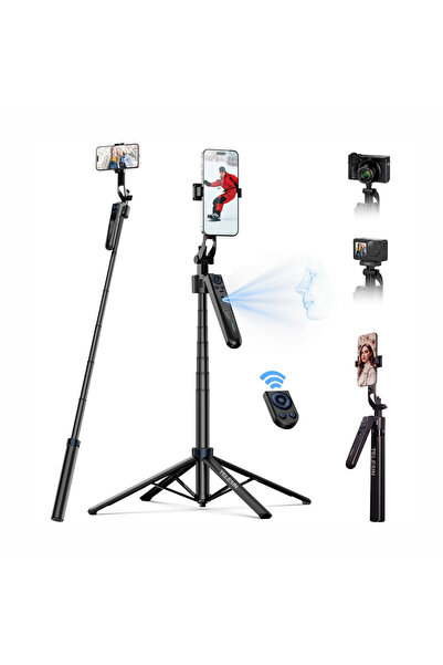 TELESIN حامل هاتف ثلاثي القوائم P3-MS-03 مزود بخاصية التتبع التلقائي للوجه بز...