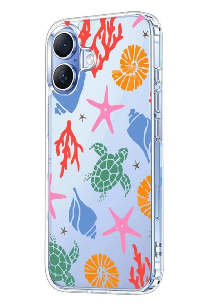 3GEN CASE İphone 17 Kılıf Desenli Lüx Şeffaf Silikon Kılıf