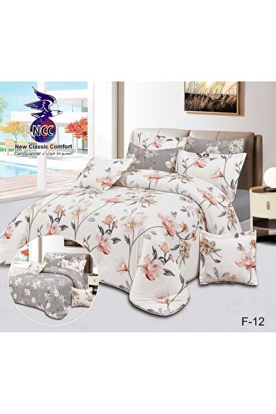 NCC Luxury Floral Bedspread Set (8 pieces) - A Touch of Nature - Double Size ...