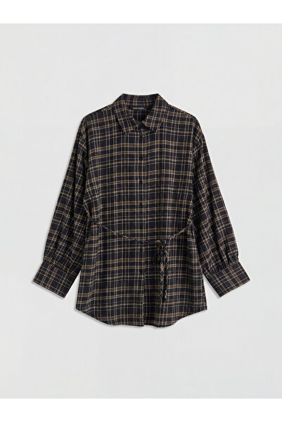 LC Waikiki New season khaki plaid women's shirt tunic from gülüs gi̇yi̇m