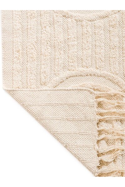 LC Waikiki Lcw Home Ecru Tasseled Bath Mat 50X80 cm
