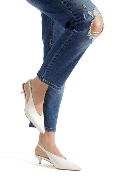 BİR-SEN SHOES leri sivri burun bantlı alçak topuk şık ayakkabı