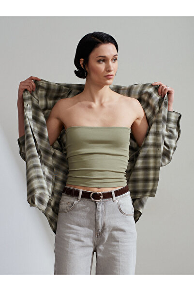 Dilvin 20659 Strapless Top-Çağla