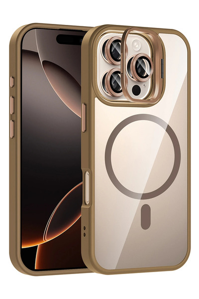 Joko Matrixzn iPhone 16 Pro Remim Lens Cover with Magsafe Stand (234735) - Brown