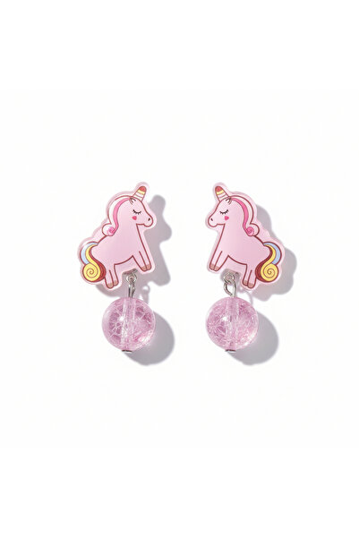 SeaBubbles Unicorn Non-Pierced Children's Earrings Standard Pink